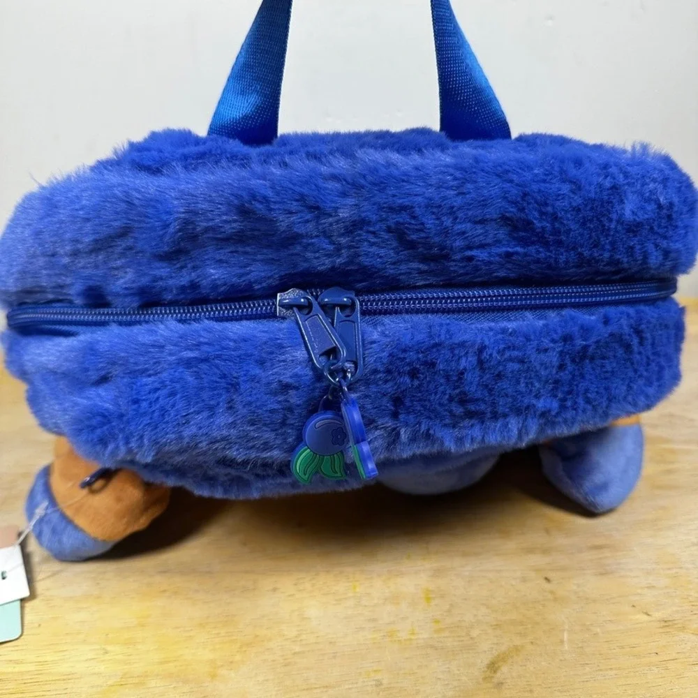 Disney Stitch Munchlings Plush Blueberry Loaf Mini Backpack Bag NWT Soft Kidcore